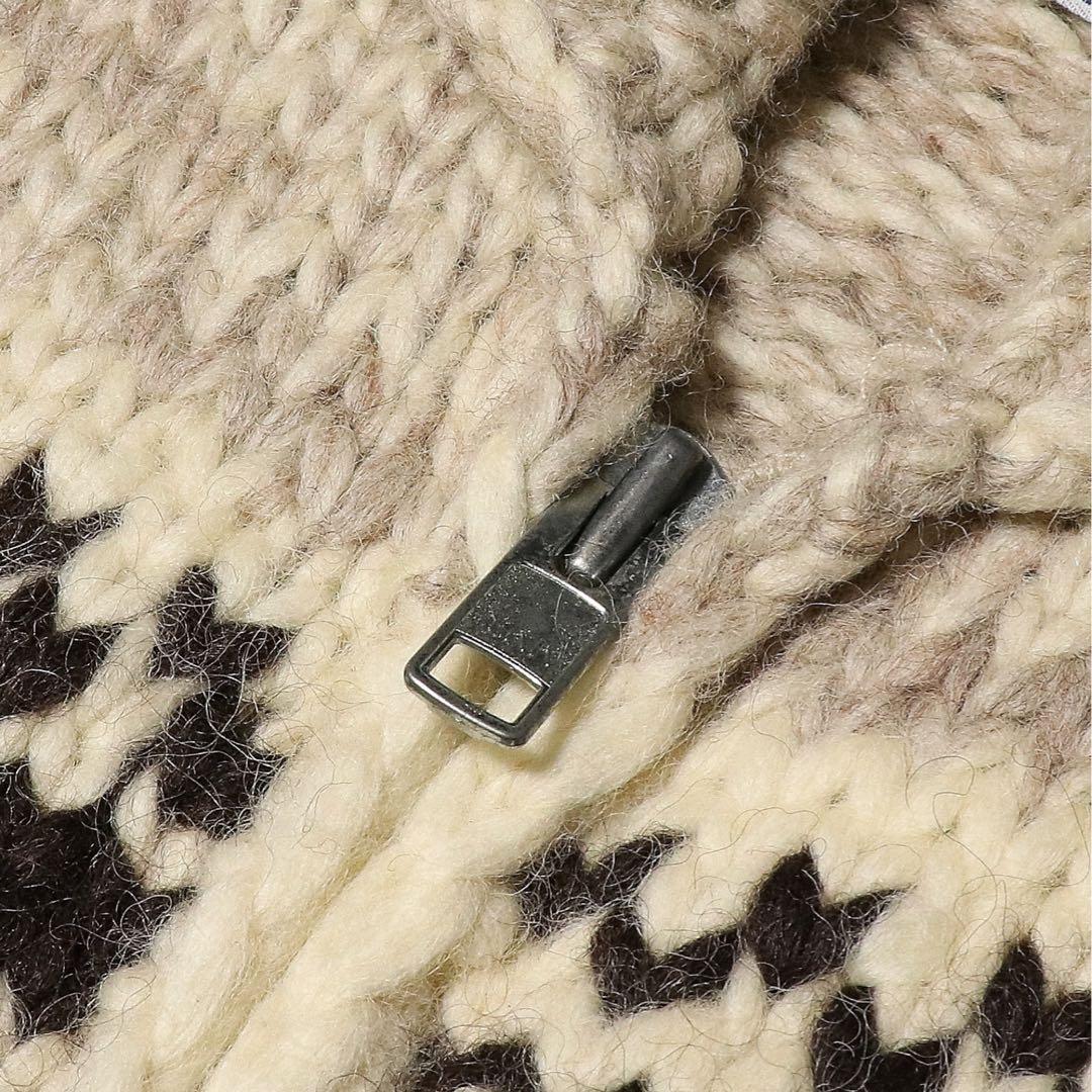 美品★L★KANATA★カウチンニット★メープル リーフ★カナダ製★カーディガン