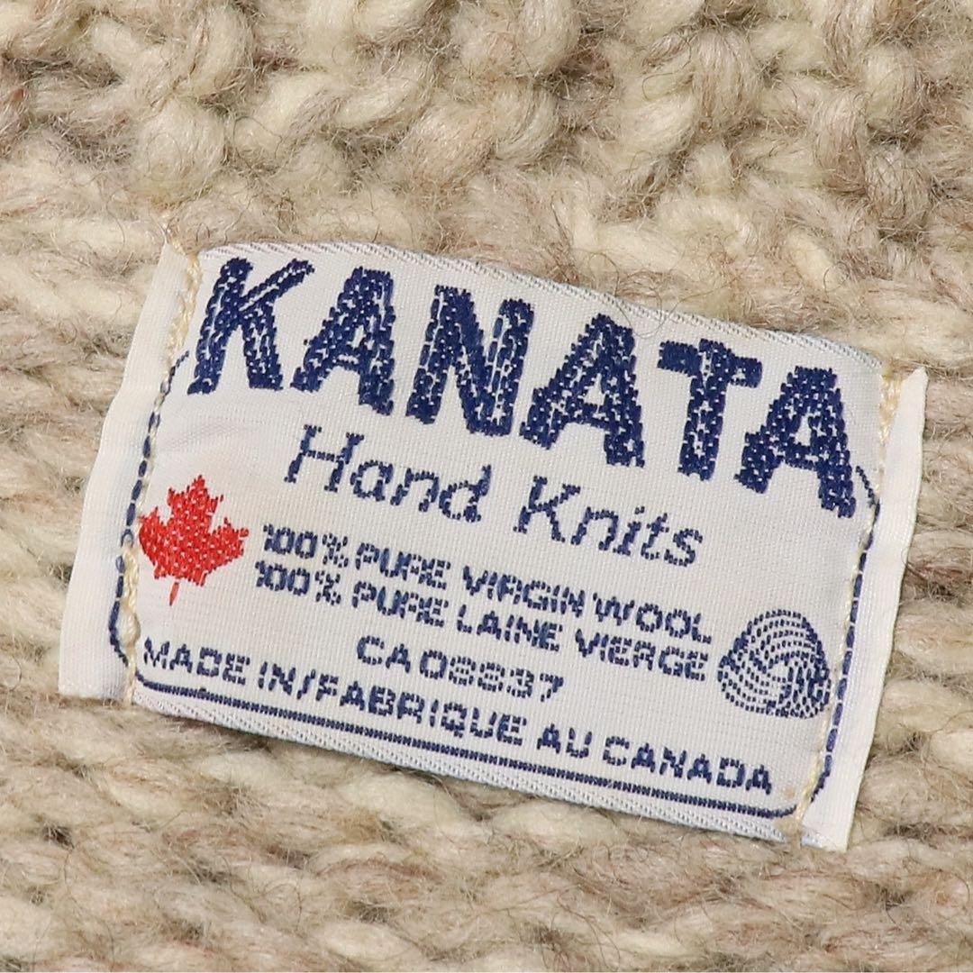 美品★L★KANATA★カウチンニット★メープル リーフ★カナダ製★カーディガン