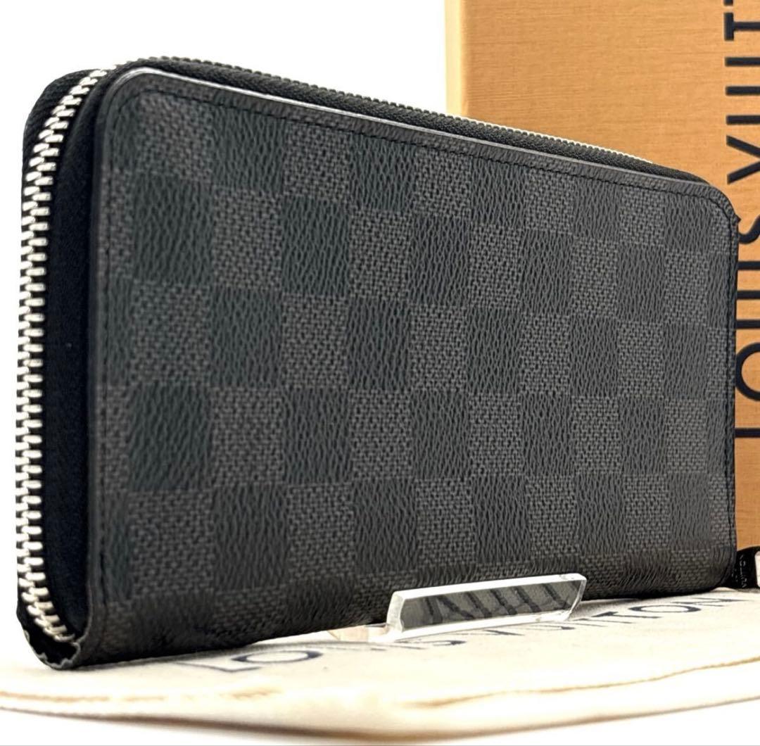 ルイ・ヴィトン ヴァスコ ヴェルティカル ダミエグラフィット 長財布 極美品