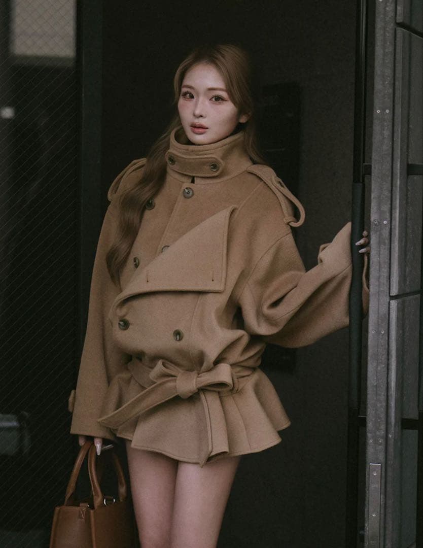 Darich ドロップショルダージャケットコート　キャメル