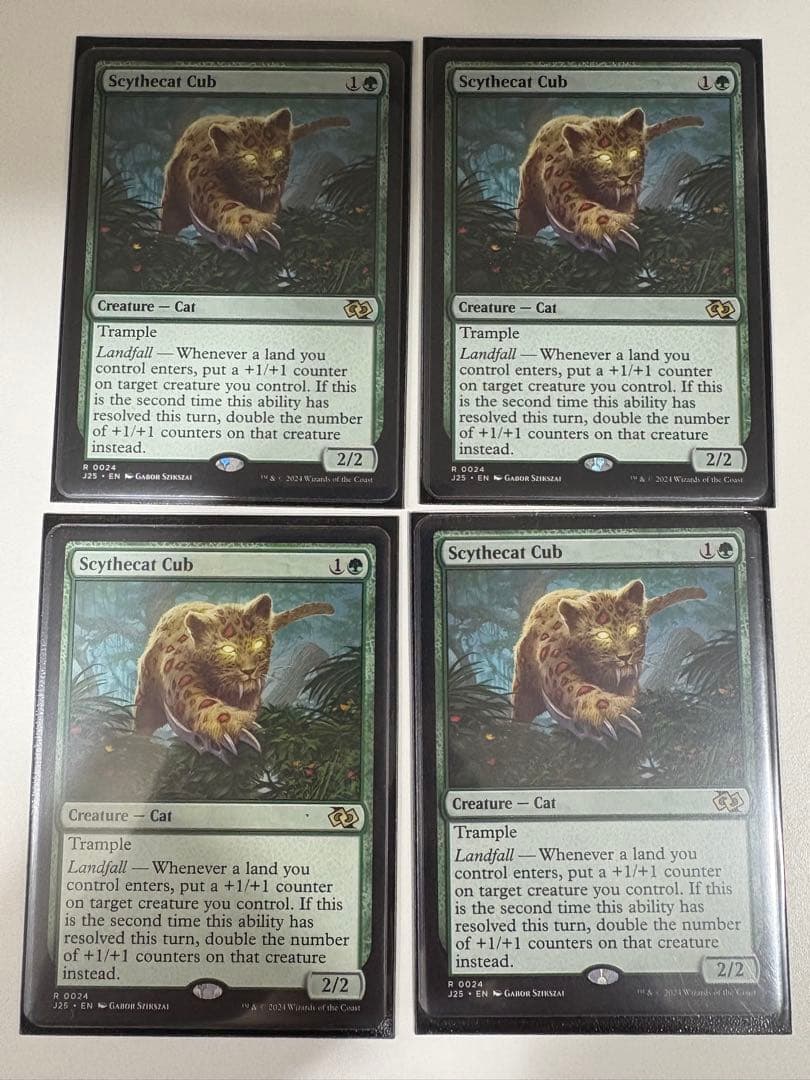 mtg 大鎌猫の仔/Scythecat Cub 英語版2枚セット