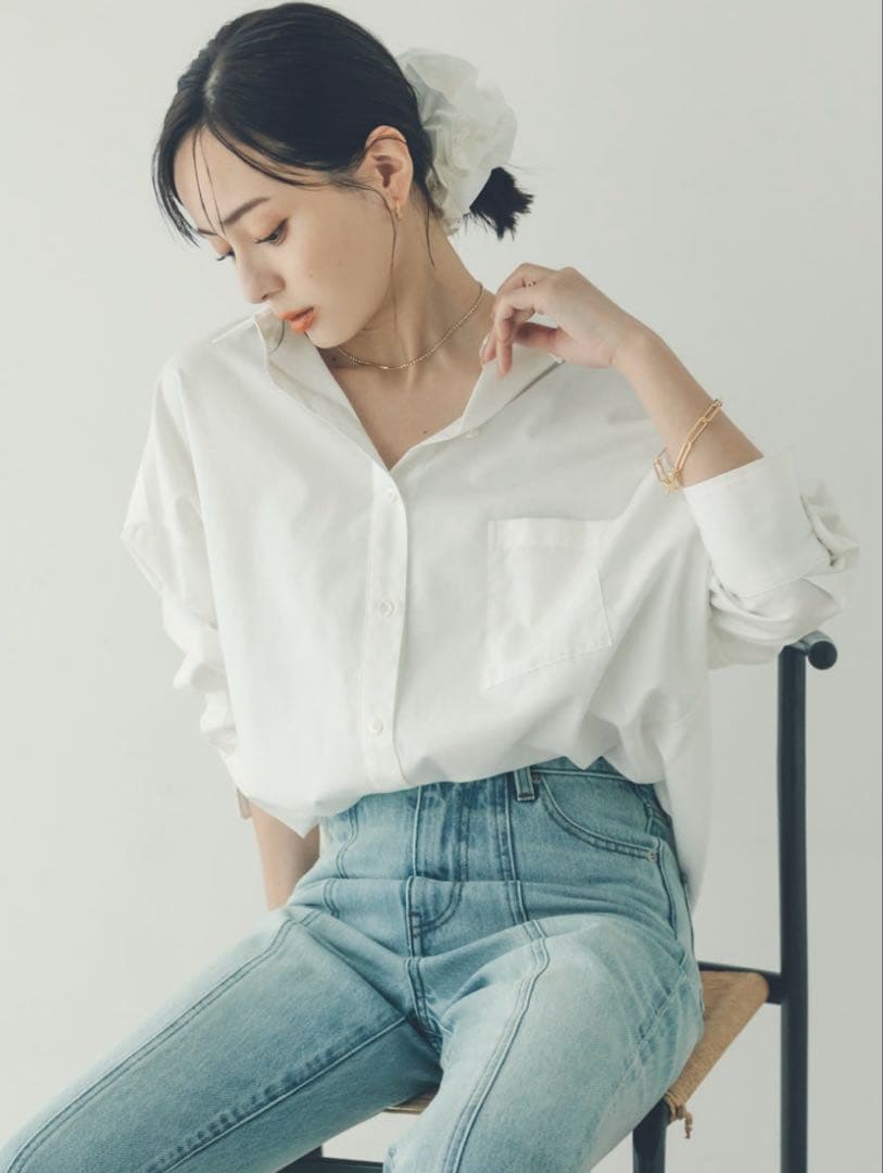 anuans スタンダードシャツ　ホワイト