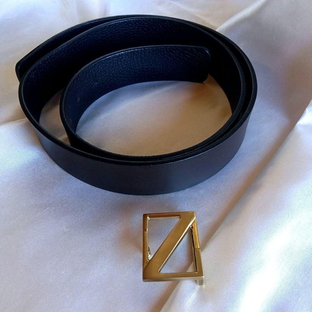 Ermenegildo Zegna レザー ベルト 焦げ茶　リバーシブル