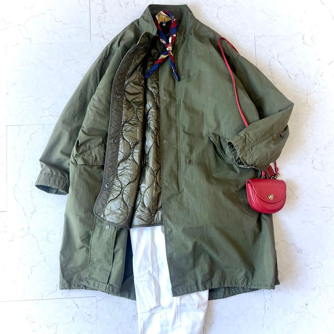 AP Studio アパルトモン系列 日本製 ライナー付き モッズコート カーキ