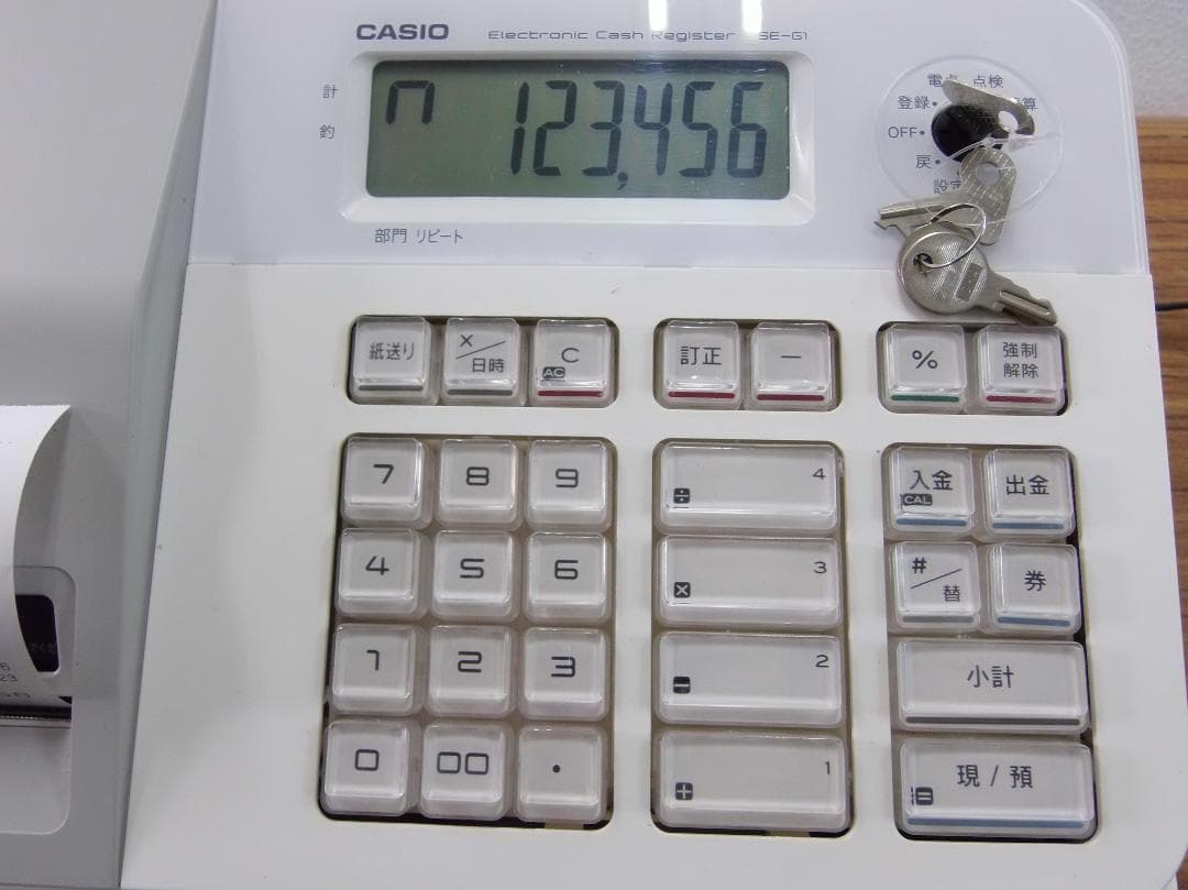 CASIO 簡単レジ　カシオ　SE-G1　　レジスター4部門　25042002