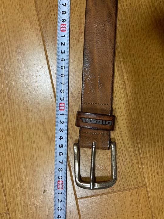 お値下げ DIESEL ベルト本革 茶色 80
