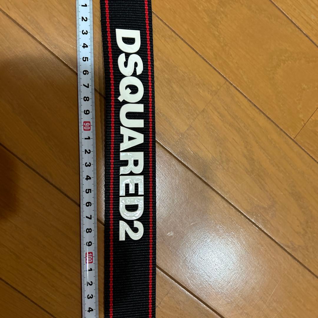 DSQUARED2 ブラック ベルト ロゴ入り