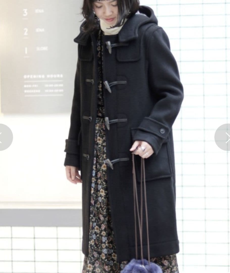 LONDON TRADITION×SLOBE別注　ロングダッフルコート　ブラック