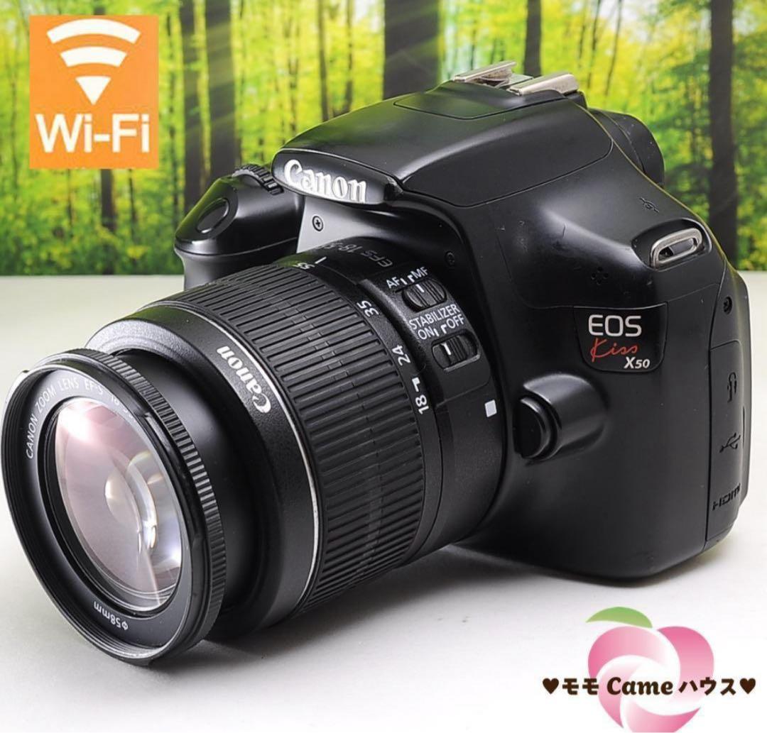 Canon Kiss X50 スマホ転送OK シンプル操作の一眼レフ3822