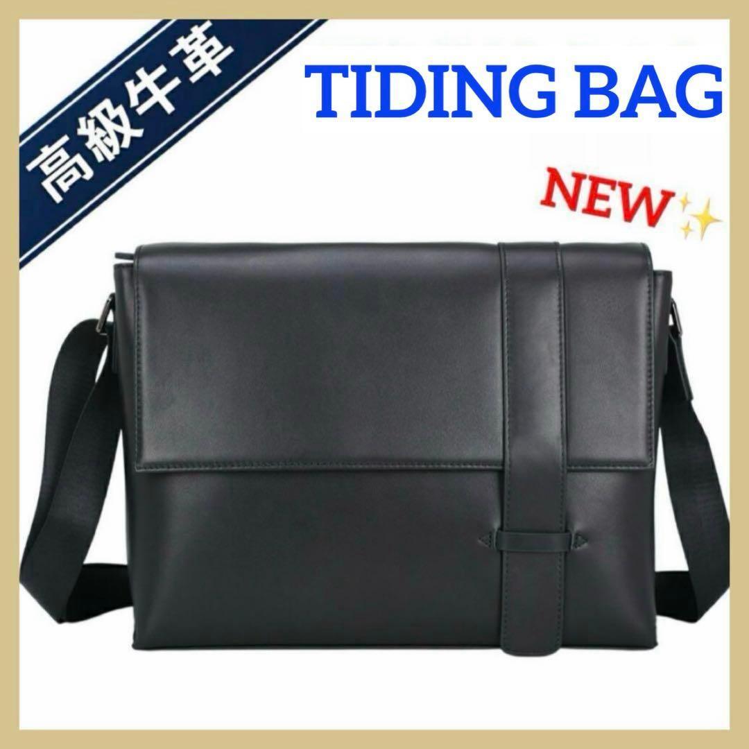 TIDING タイディング ショルダーバッグ メッセンジャーバッグ ブラック