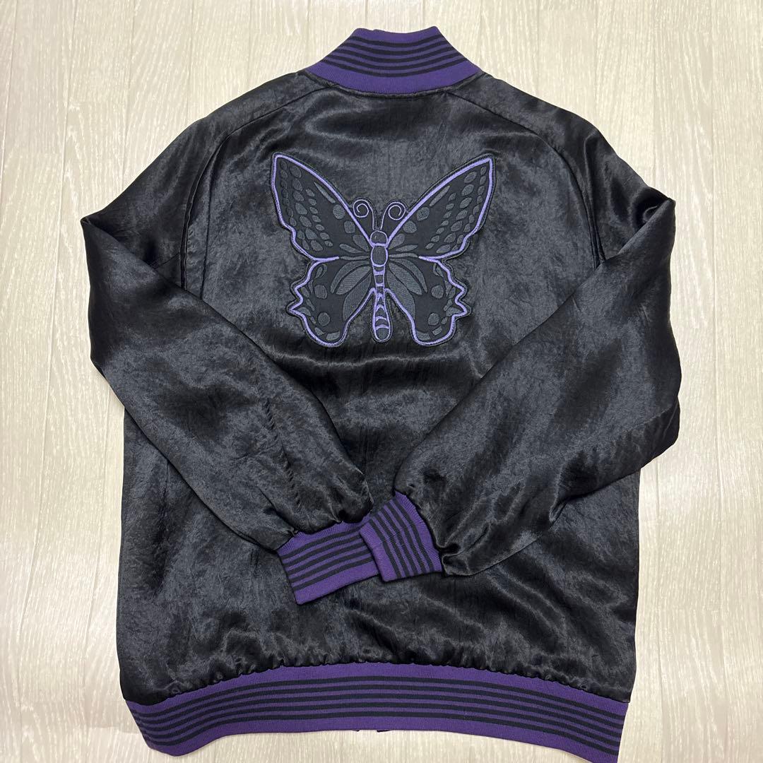 Needles ニードルス サテン ジップアップ バックワッペン スカジャン