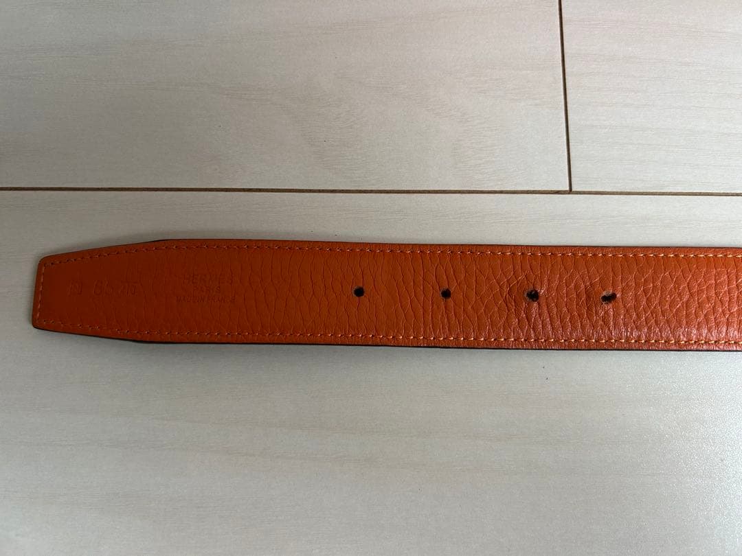 【お値下げ中】HERMES レザー ベルト ブラック（85cm）