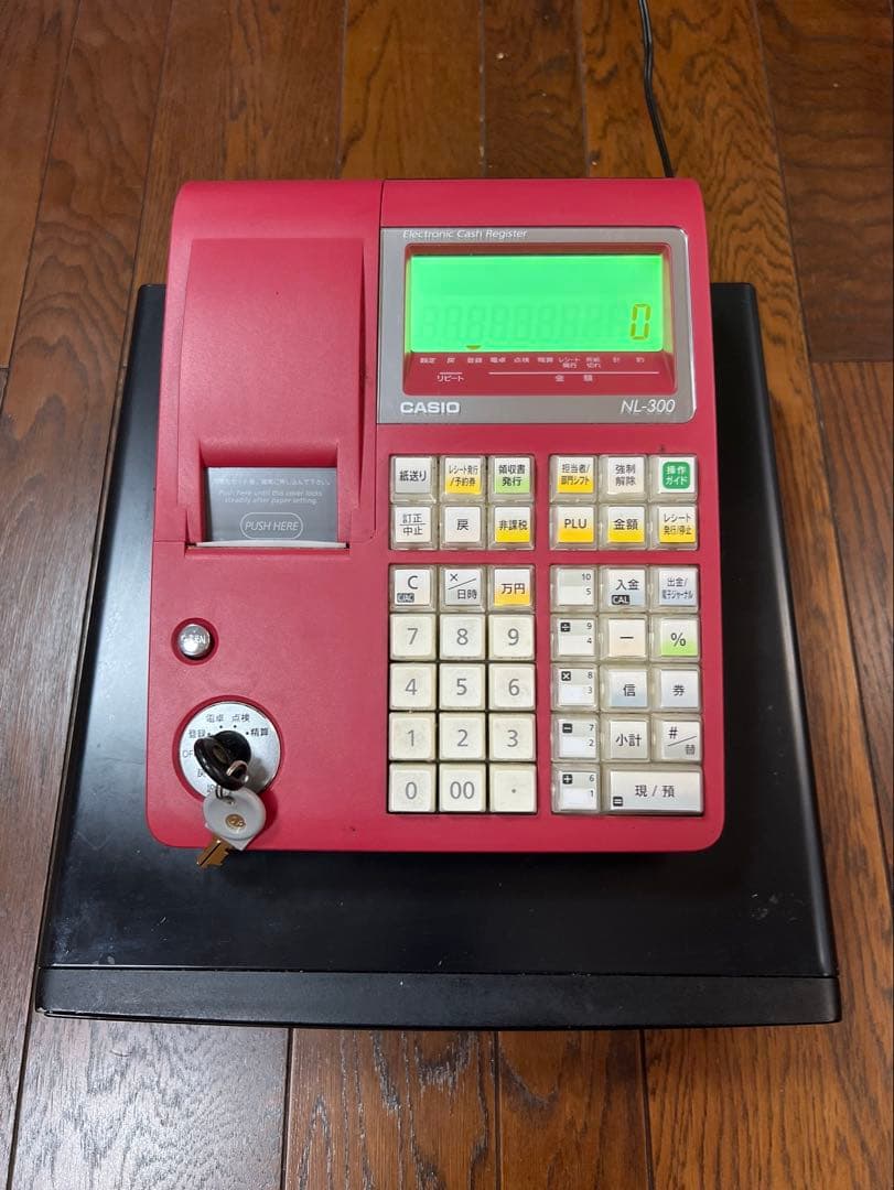 CASIO TE-340/NL-300 電子レジスター 赤　⚠️中古美品