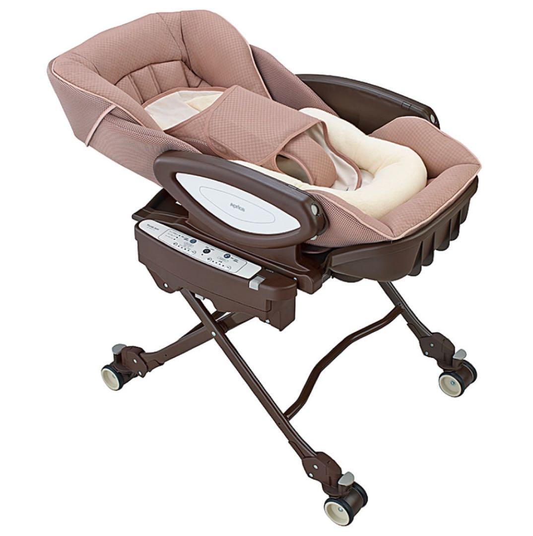 【美品】アップリカ ユラリズム オート 電動 ハイローベッド&チェア テーブル付