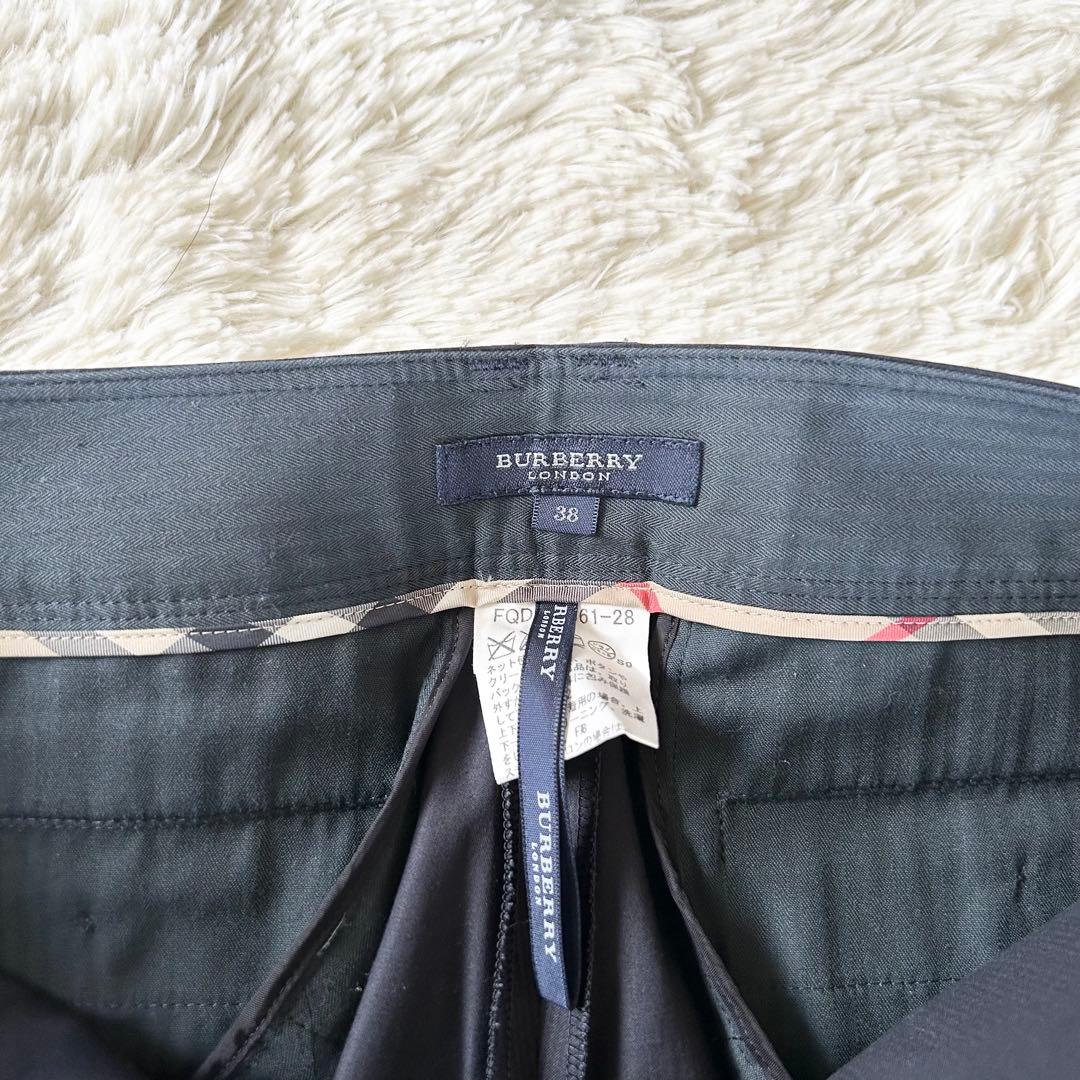 バーバリーロンドン パンツスーツ ネイビー テーラードジャケット 38