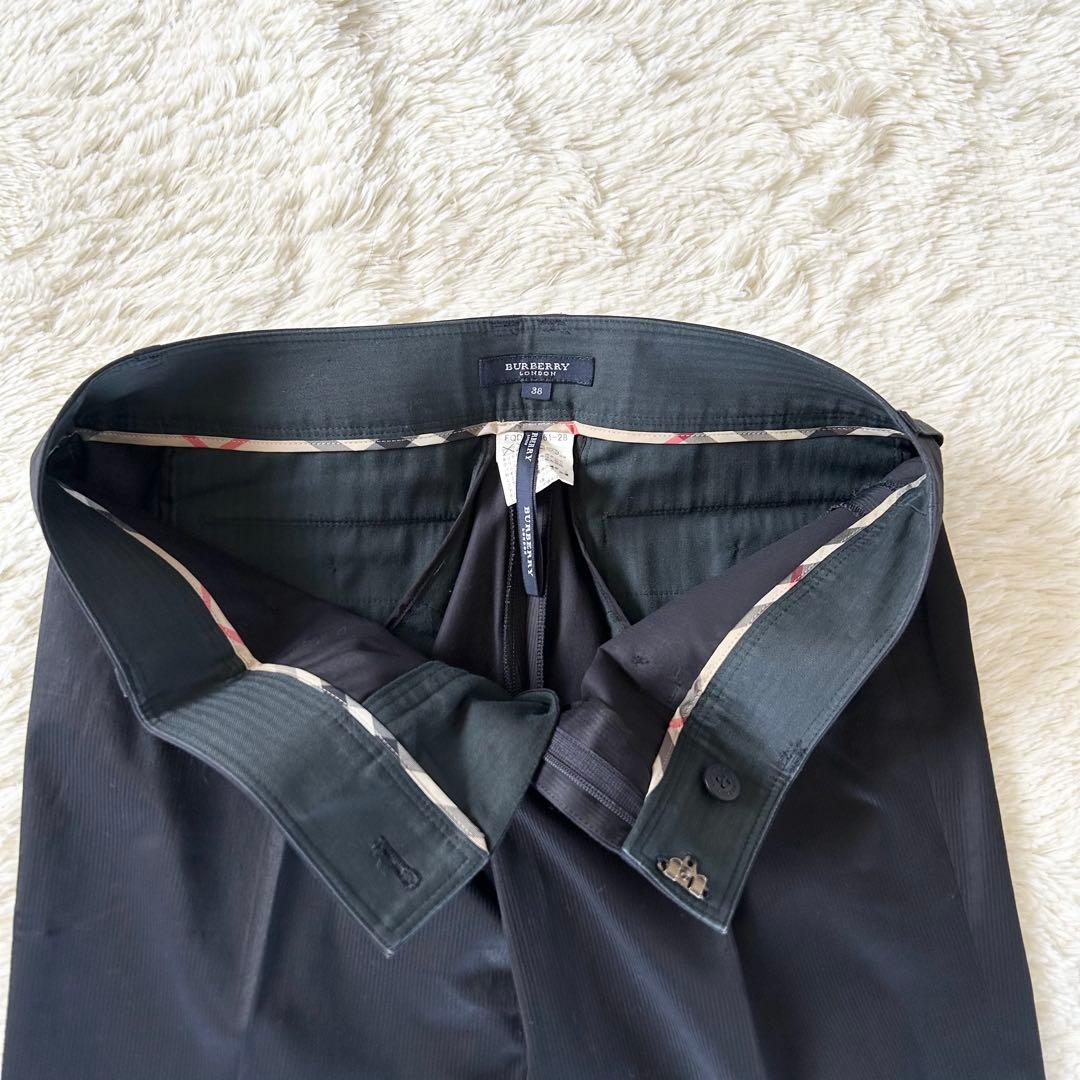 バーバリーロンドン パンツスーツ ネイビー テーラードジャケット 38