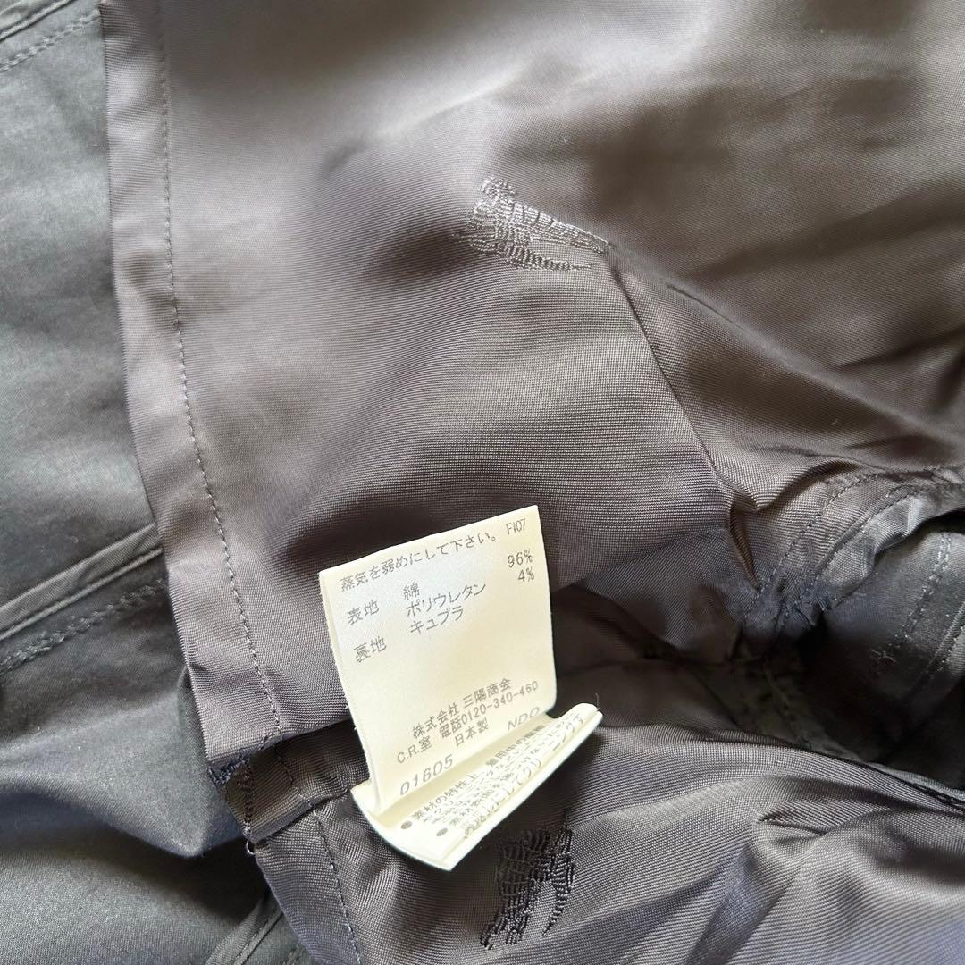 バーバリーロンドン パンツスーツ ネイビー テーラードジャケット 38