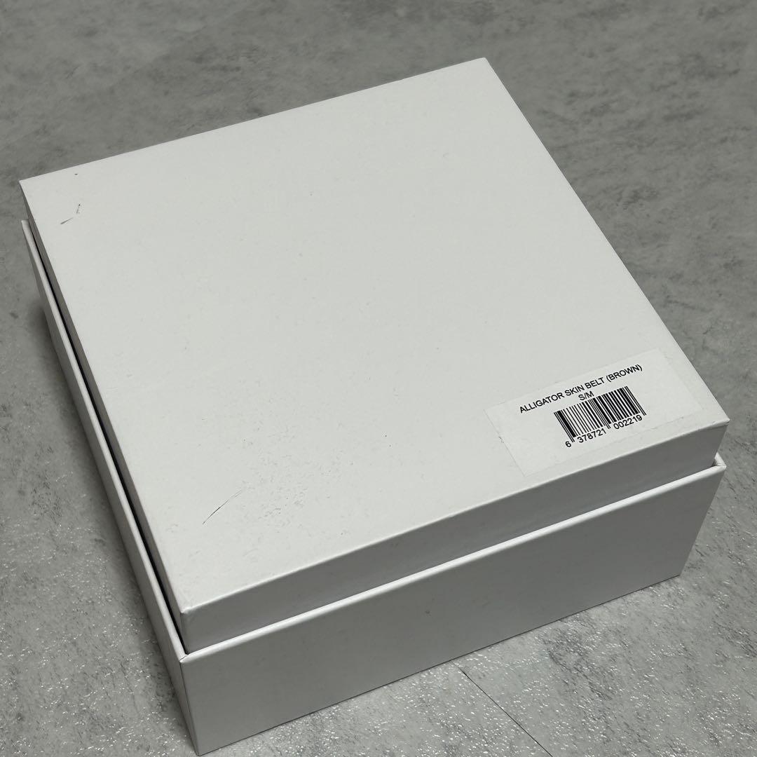 小物 MERTRA Alligator Skin Belt (BROWN) S-M