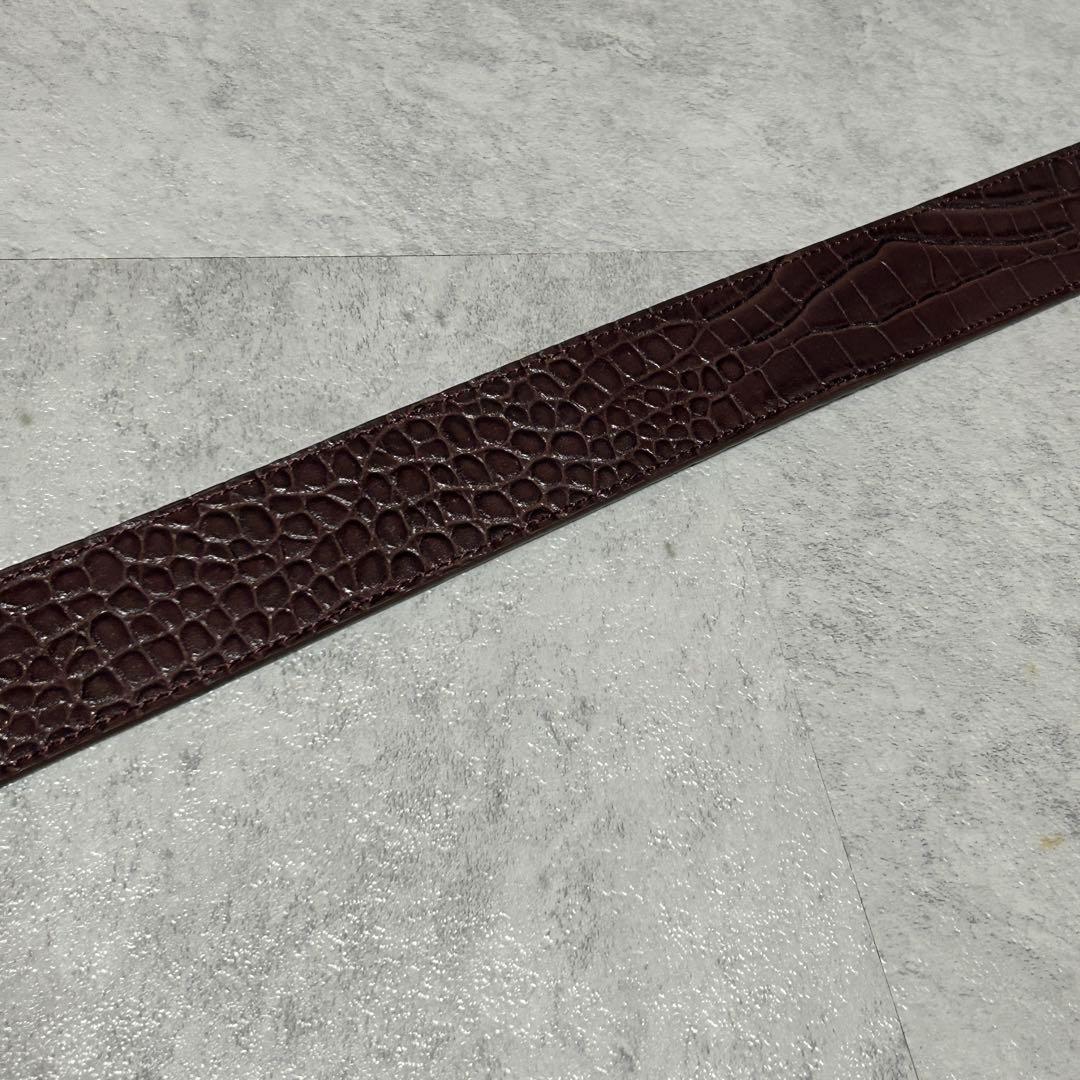 小物 MERTRA Alligator Skin Belt (BROWN) S-M