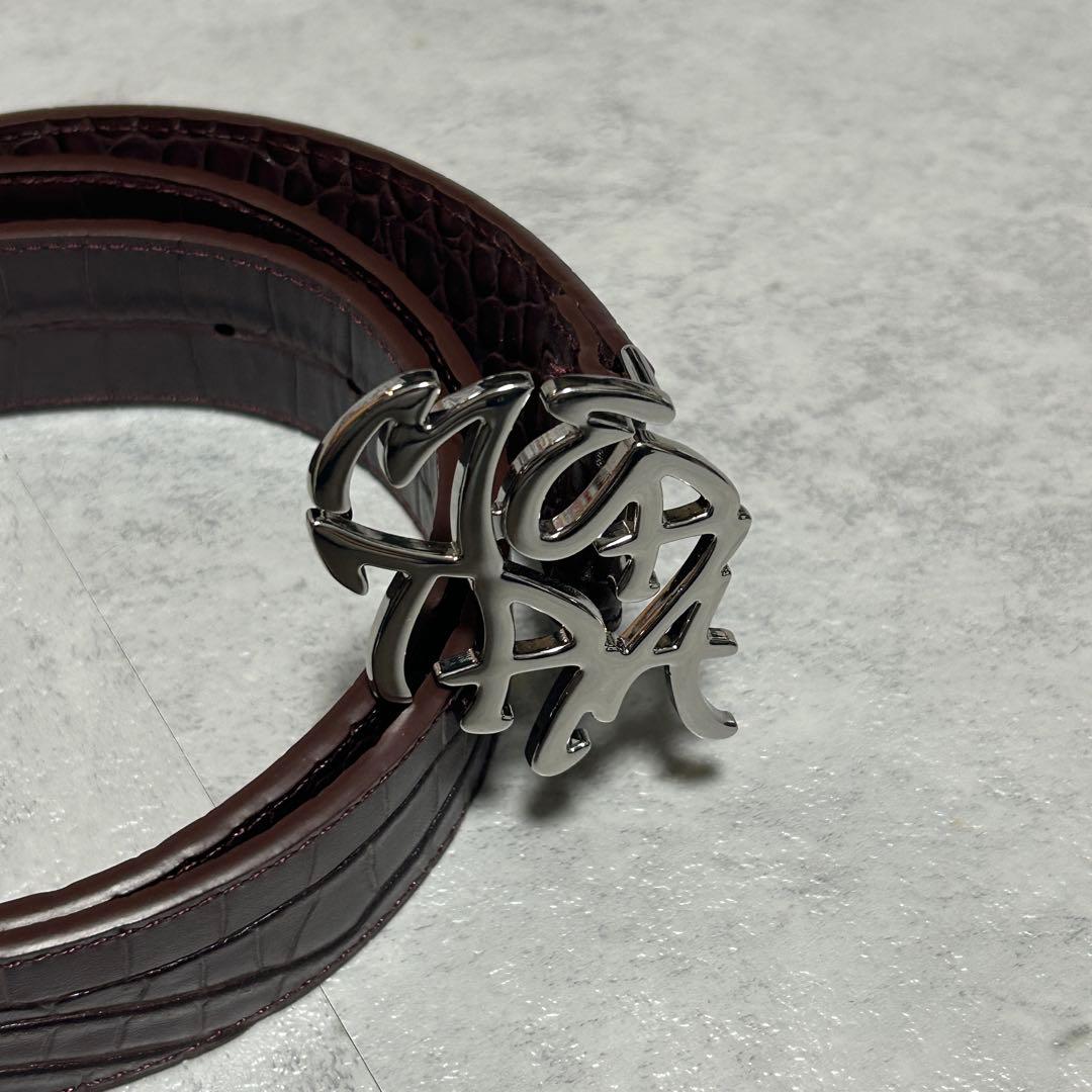 小物 MERTRA Alligator Skin Belt (BROWN) S-M