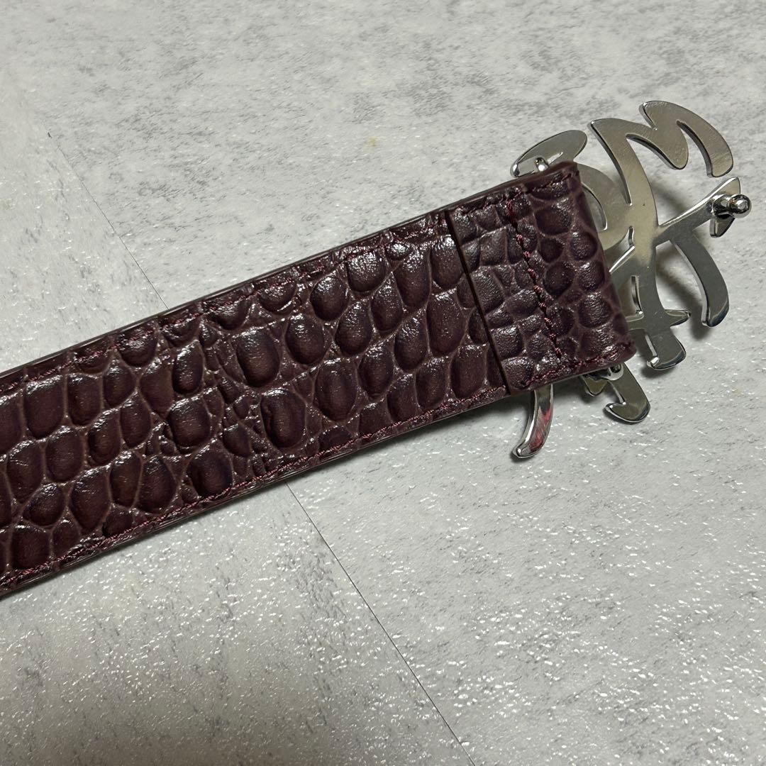 小物 MERTRA Alligator Skin Belt (BROWN) S-M