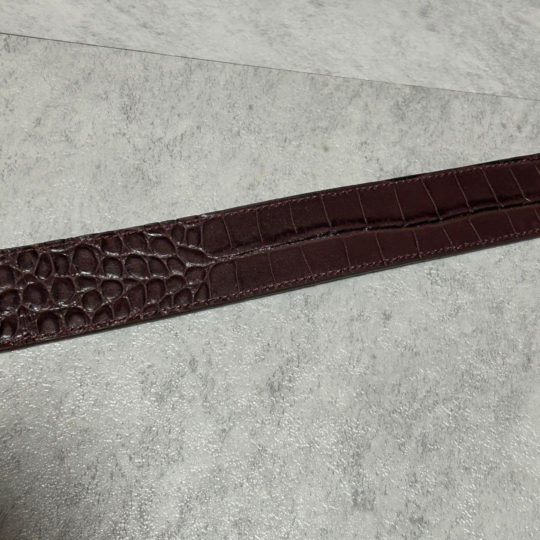 小物 MERTRA Alligator Skin Belt (BROWN) S-M