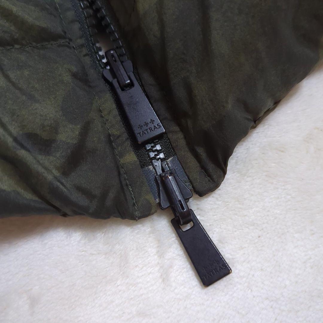 極美品 2 タトラス CARINA リバーシブル カモフラ ダウンコート ファー