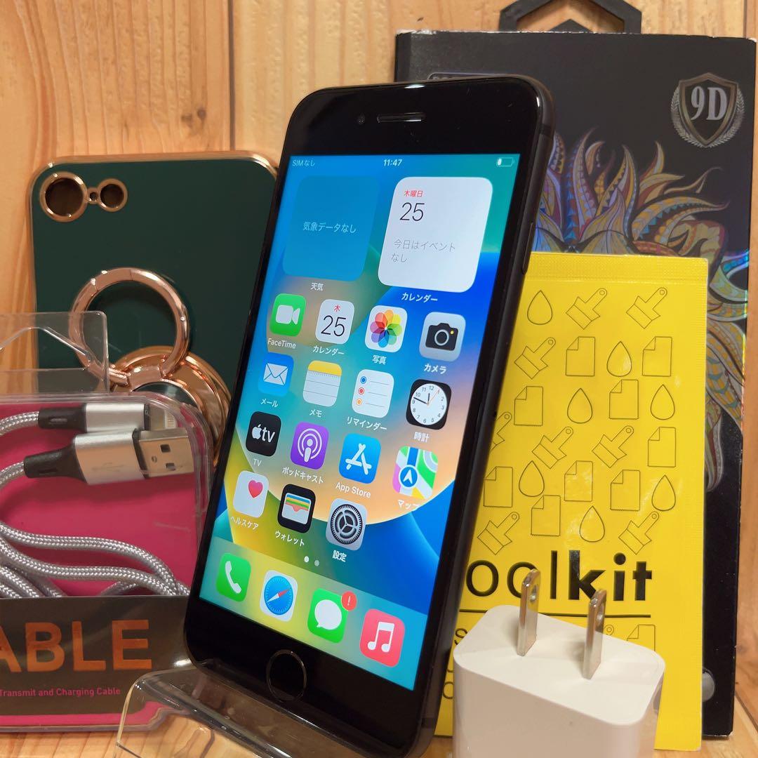 SIMフリー 本体 iPhone 8 64 GB ブラック 162 電池良好