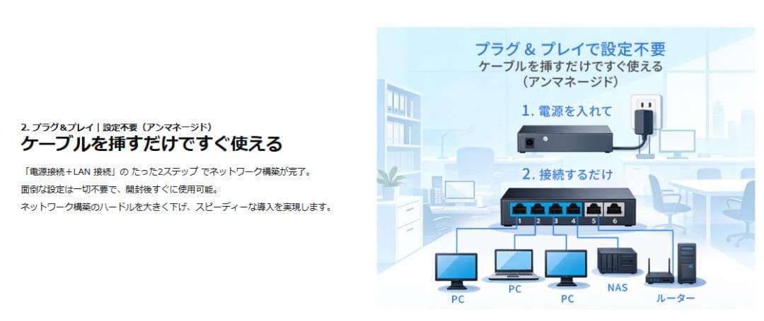TOKAIZ スイッチングハブ 2026年最新 10GアップリンクTSH-10G