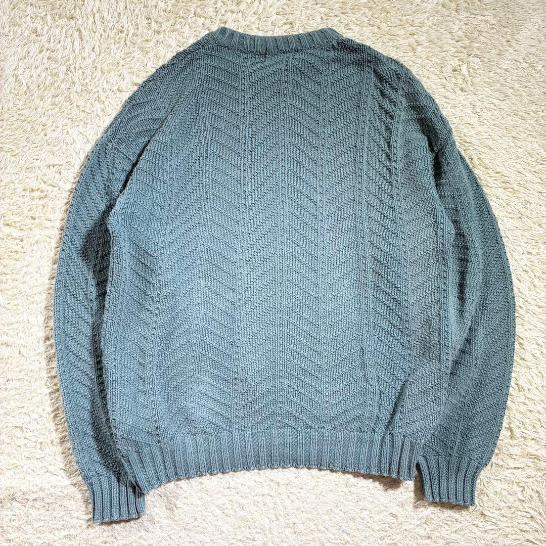 希少カラー　80s 90s L.L.bean コットンニット USA製 ラグラン