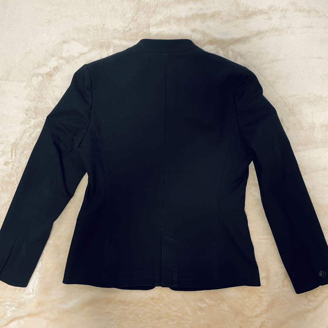 PLST パンツスーツ セットアップ カラーレスジャケット おまけコサージュ付き