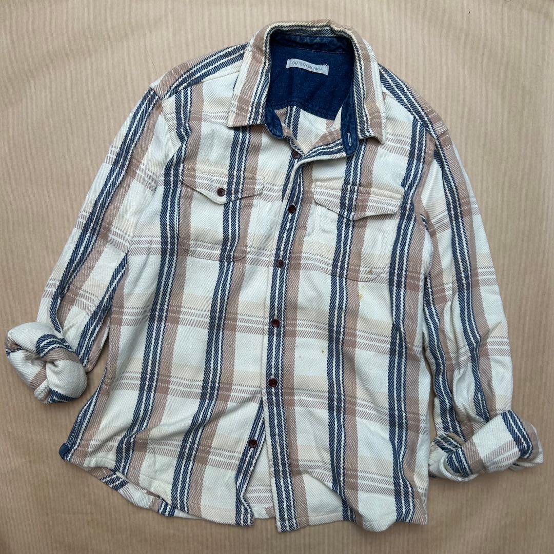 OUTERKNOWN チェック柄シャツ