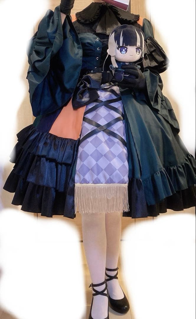 ホロライブ 儒烏風亭らでん コスプレ衣装、靴フルセット
