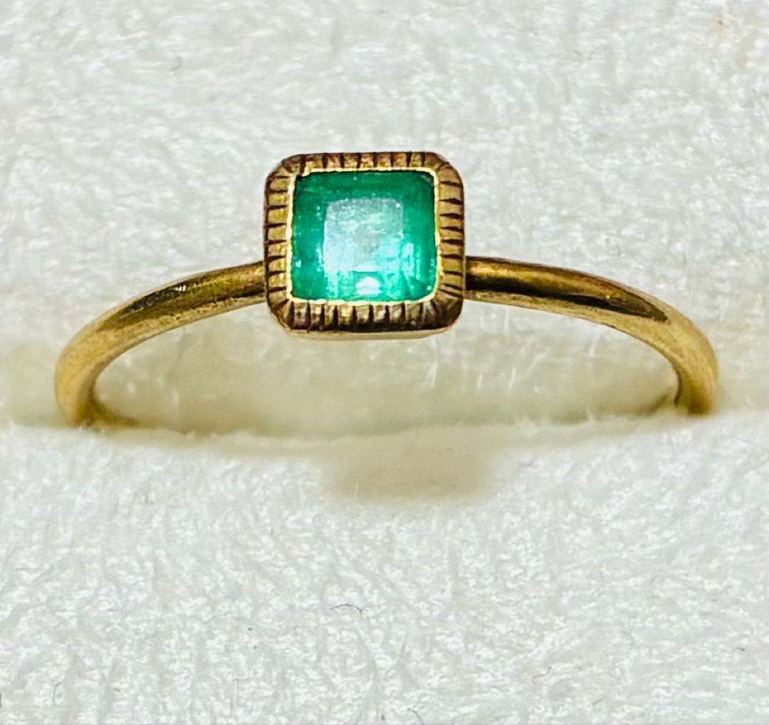 お値下げ⭐︎Hariqua k18 天然エメラルド リング