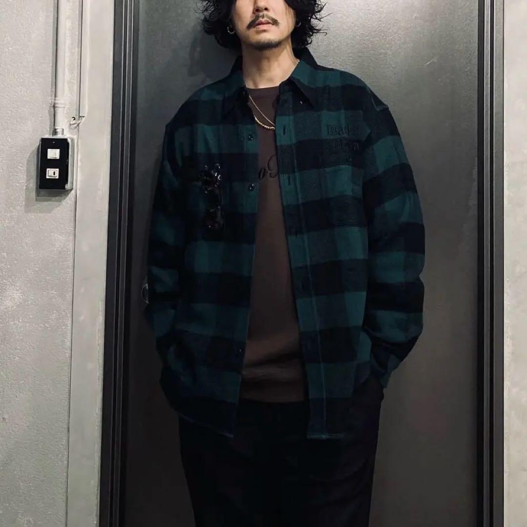 トップス BLOCKCHECK FLANNELSHIRT / Green