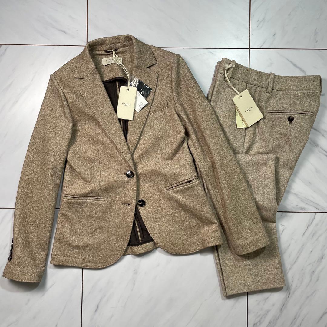 新品 CIRCOLO 1901 ストレッチ セットアップ ライトブラウン 40