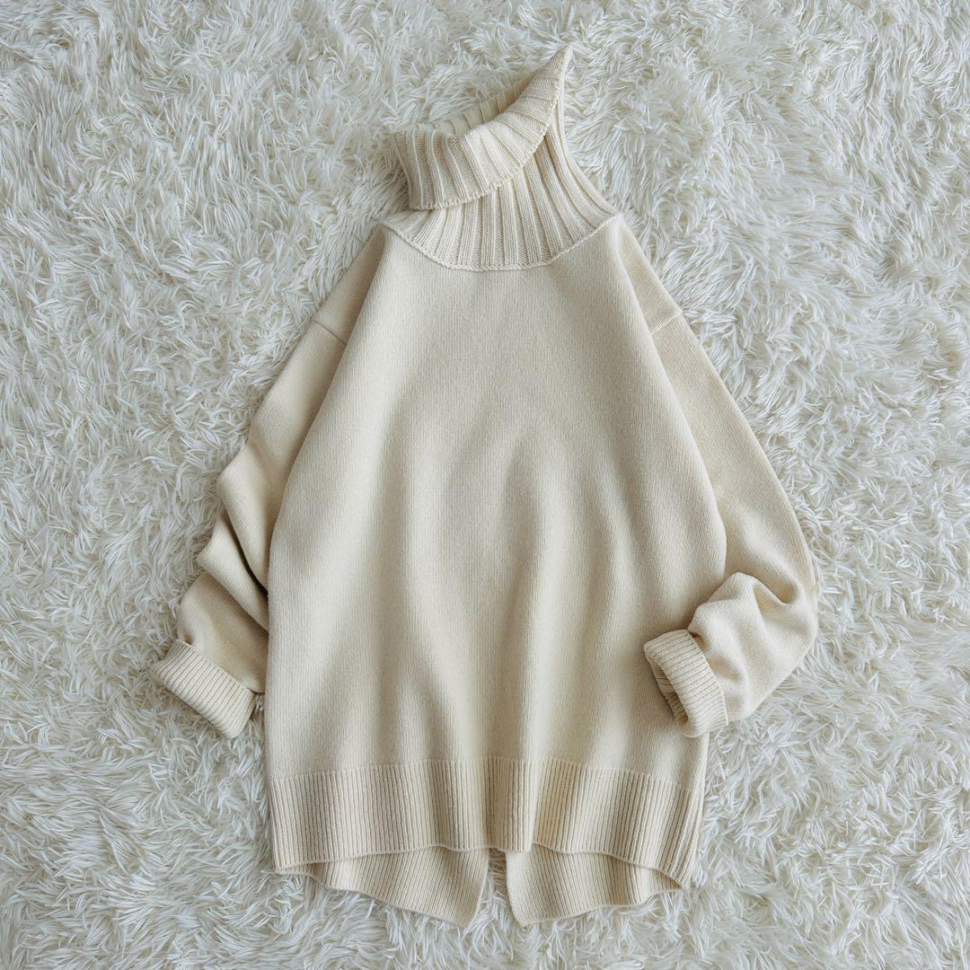 【未使用級✨】Deuxieme Classe JADEタートルニット アイボリー