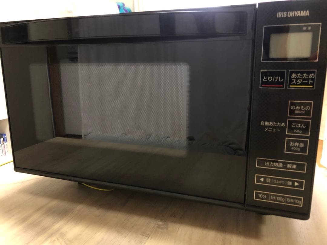 IRIS OHYAMA 単機能電子レンジ 黒