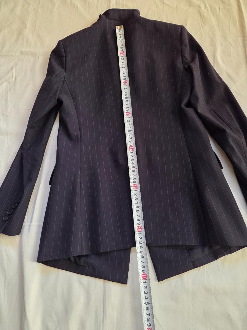 THEORY ネイビー ストライプ パンツスーツ