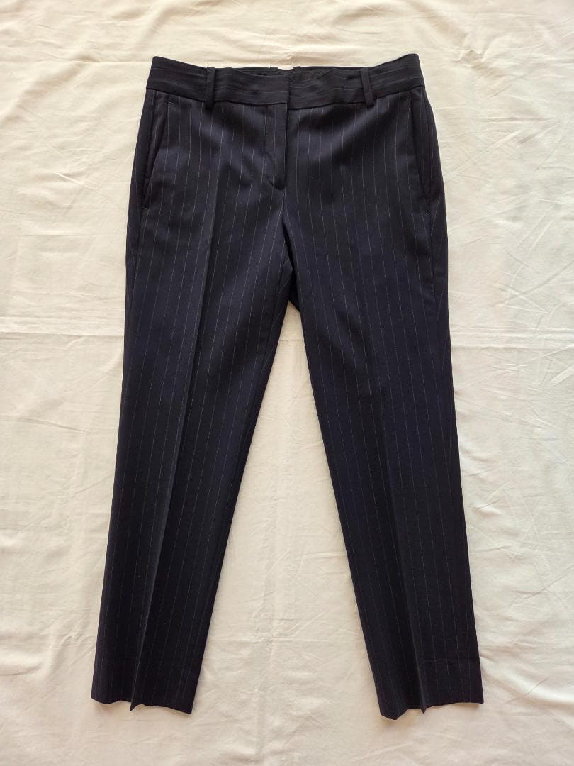 THEORY ネイビー ストライプ パンツスーツ