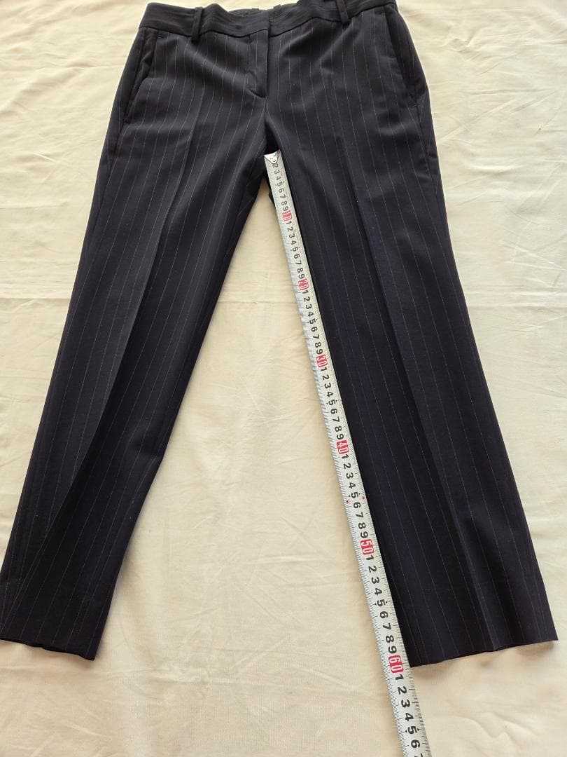 THEORY ネイビー ストライプ パンツスーツ