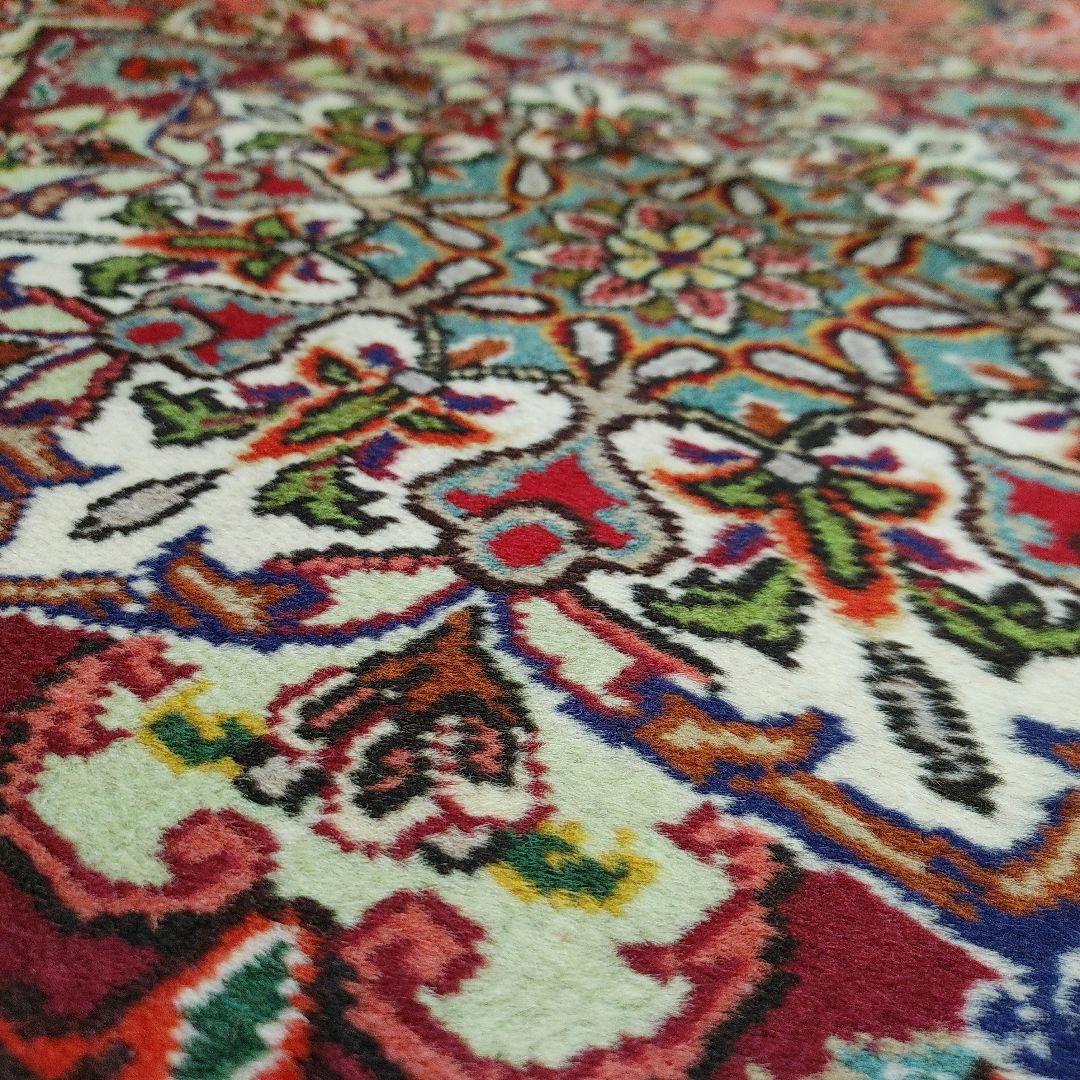 ペルシャ絨毯 302x197 手織り 美術品 タブリーズ産 クリーニング済み