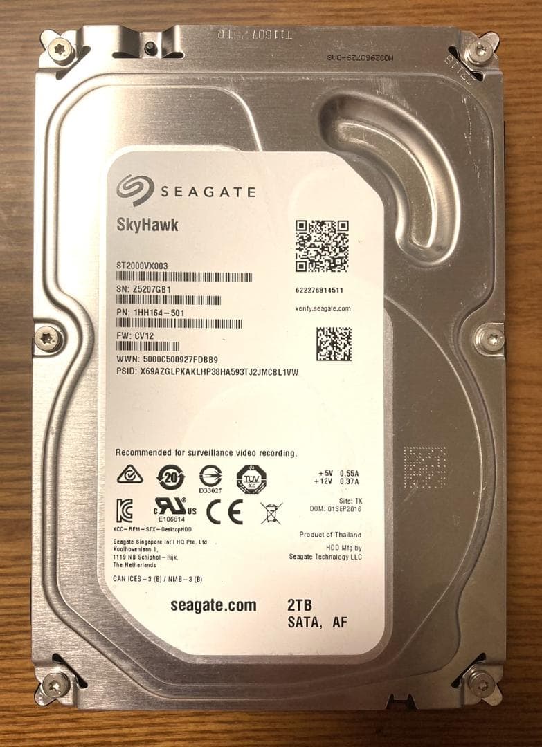 Seagate ST2000VX003（3.5インチ HDD 2TB）