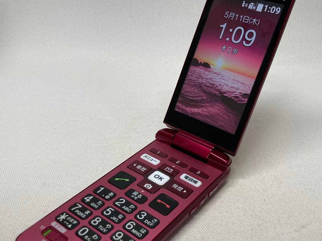 美品　au　KYF43　SIMフリー　かんたんケータイ　a01a217dd