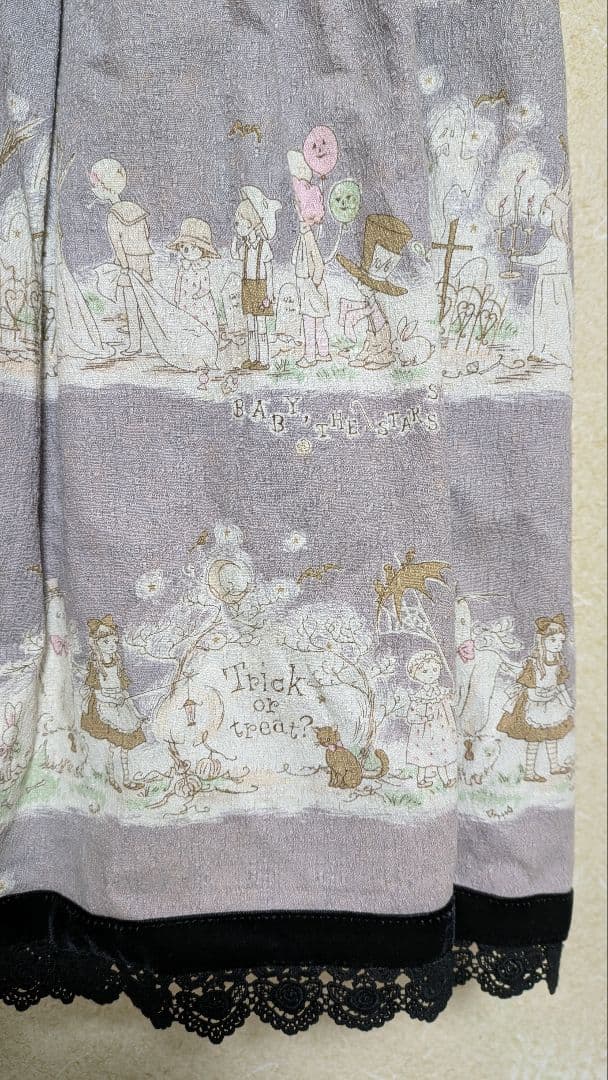 C*読様 ハロウィン ゴスロリドレス ブラック・グレー