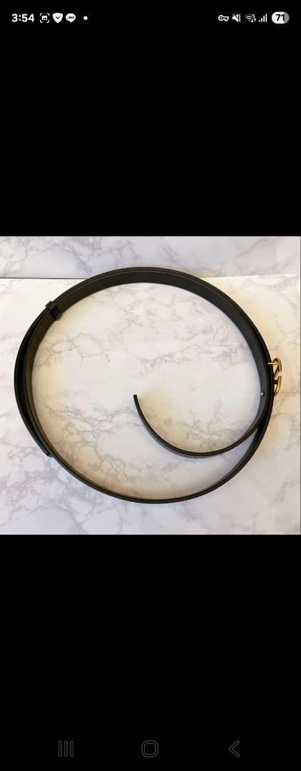 ヴァレンティノ ブラックレザー Vロゴバックル ベルト