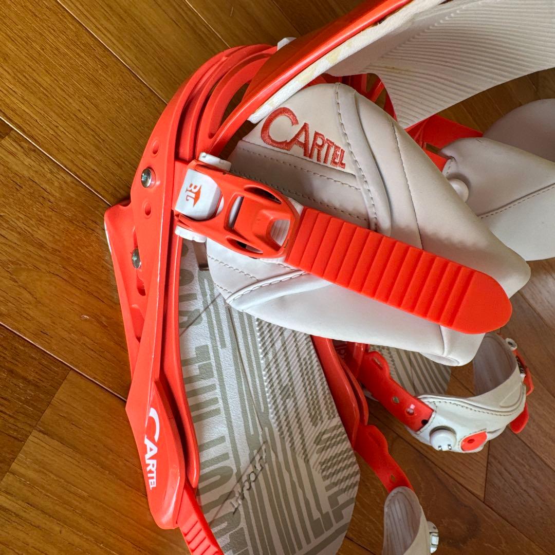 BARTON CARTEL スノーボードビンディング ホワイト/オレンジ