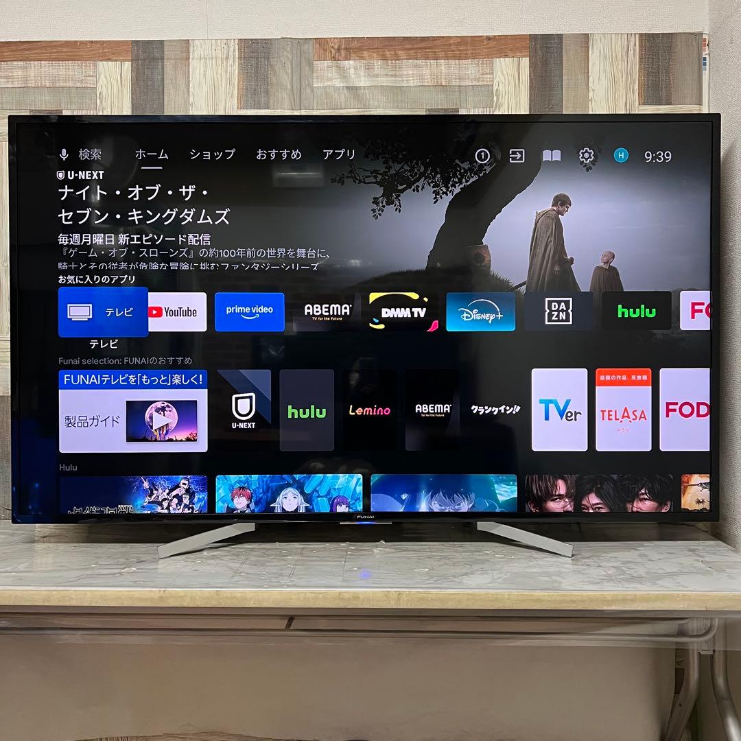全国送料込❣️次世代量子ドットフナイ65型4K録画機能内蔵Androidテレビ