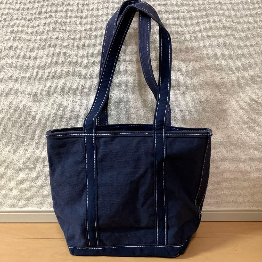 【希少品】　L.L.Bean ジップアップ トートバッグ ホワイトステッチ