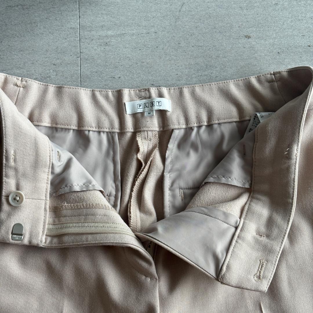 PLST プラステ ノーカラー スーツ セットアップ ベージュ Mサイズ